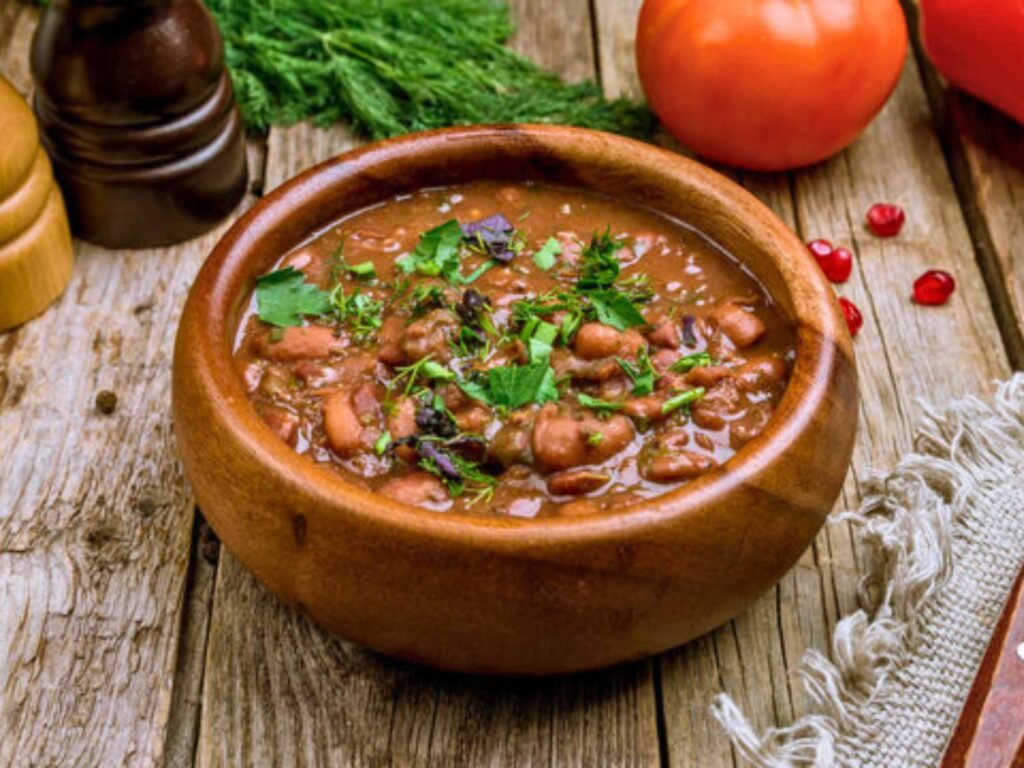 Hot Lobio bean stew in Georgian cuisine