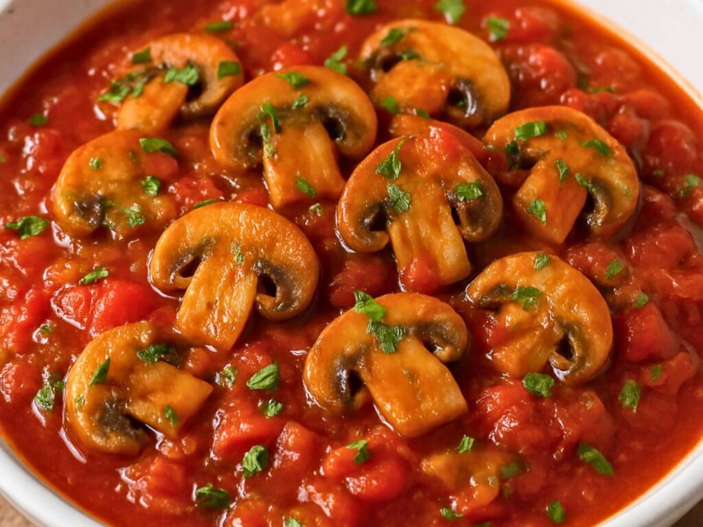 Mushroom Chashushuli stew from Georgian cuisine