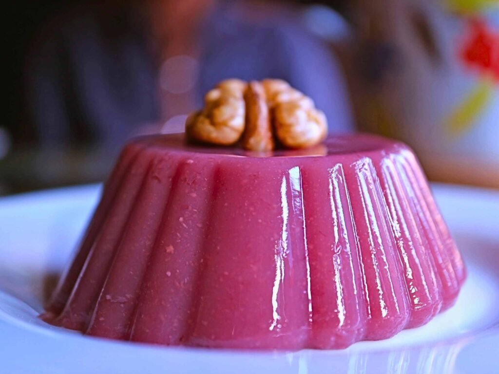 Purple grape pudding