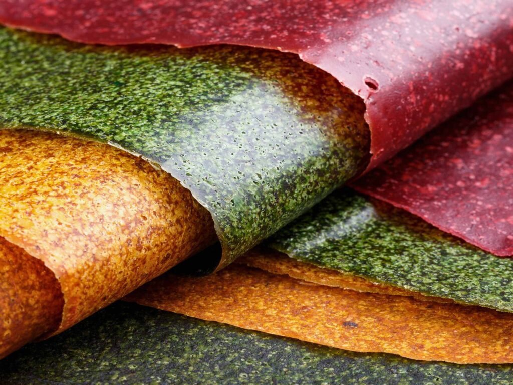 Sheets of fruit leather
