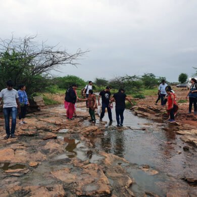 Group at Bhimlat Falls