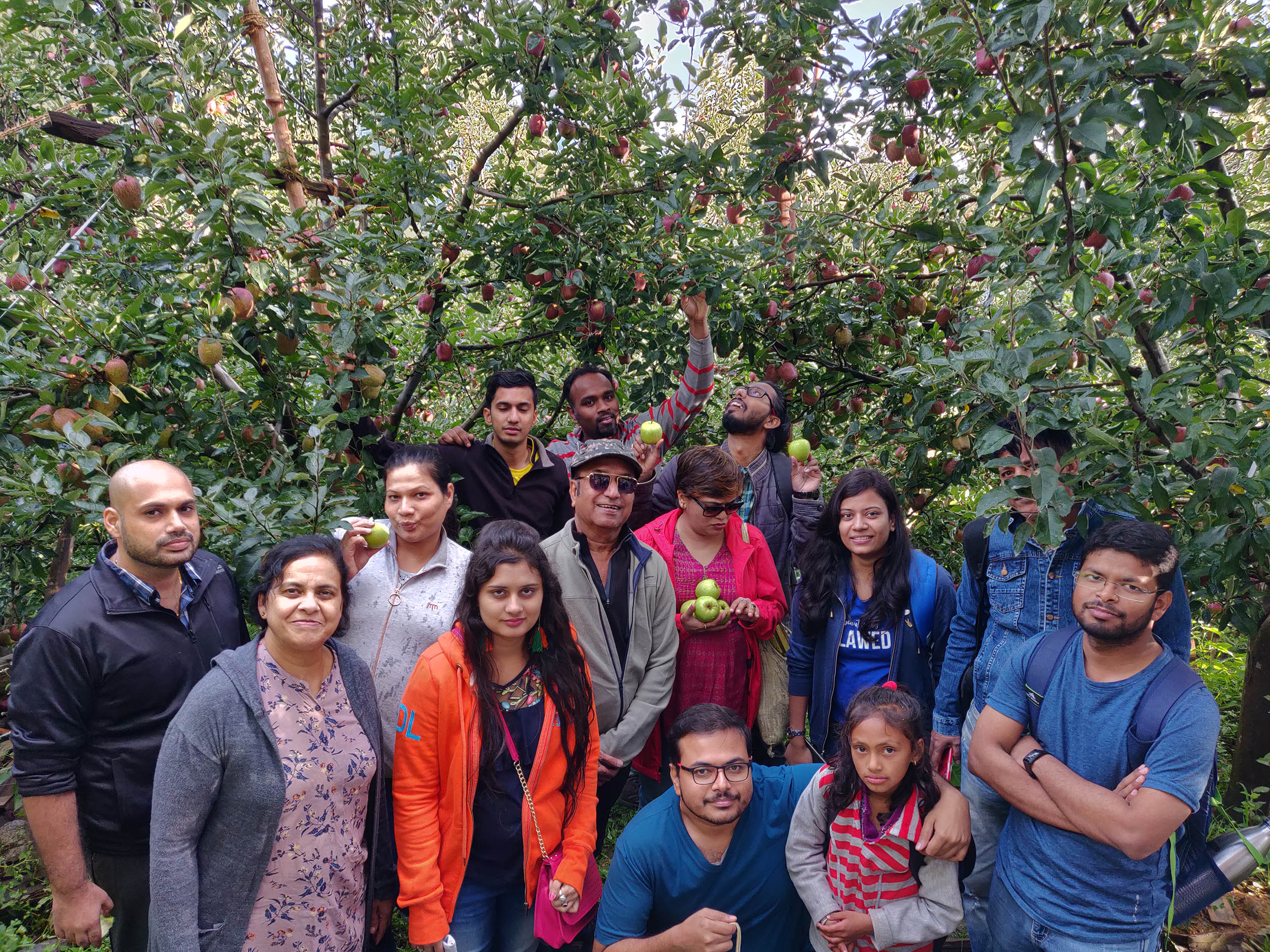Group in Apple Orchard