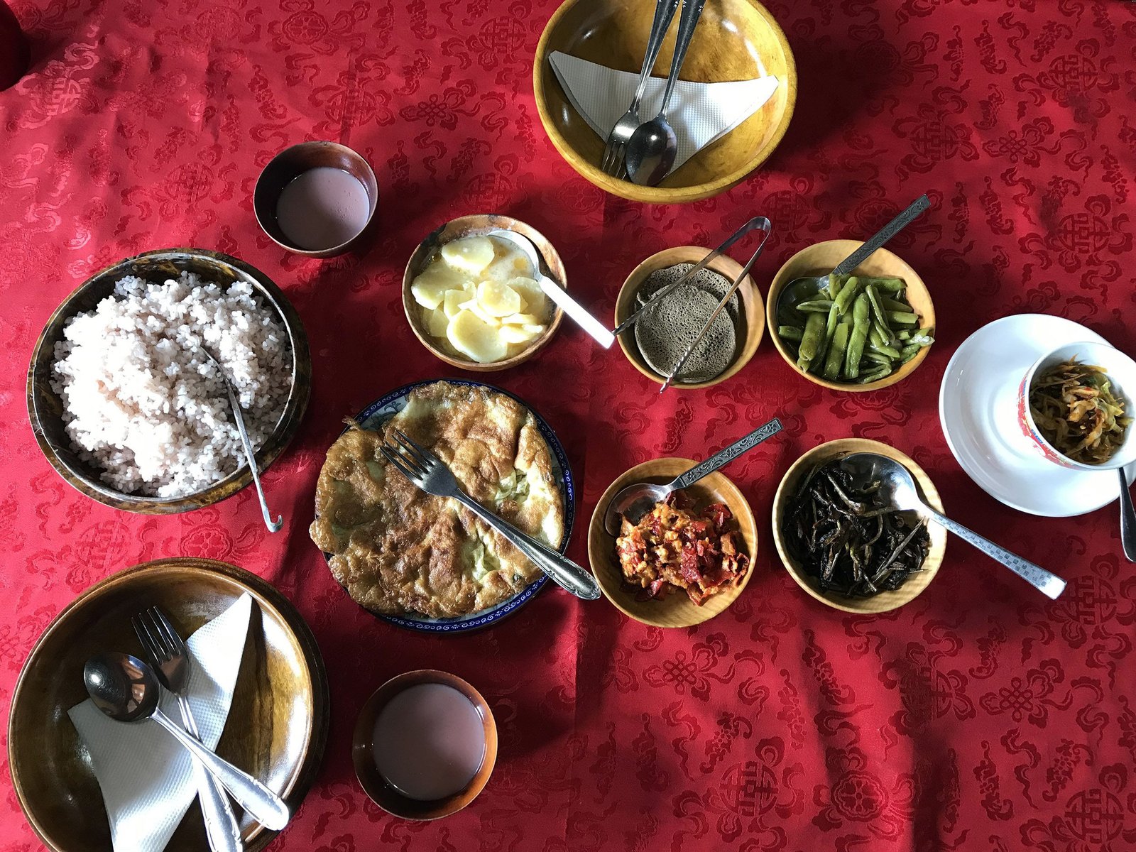 Bhutan Traditional Meal