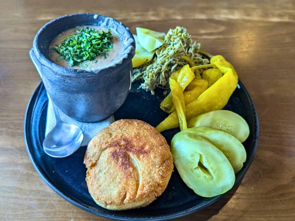 Tangy pickled vegetables, part of Georgian cuisine